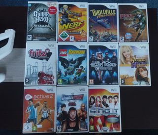 Consola Wii juegos zapper batería balanc