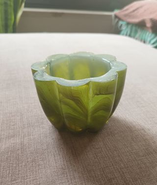Porta velas verde