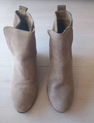 Botines cuña marrones