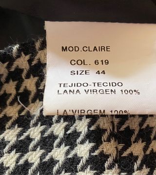 Chaqueta vintage 100% lana virgen talla L