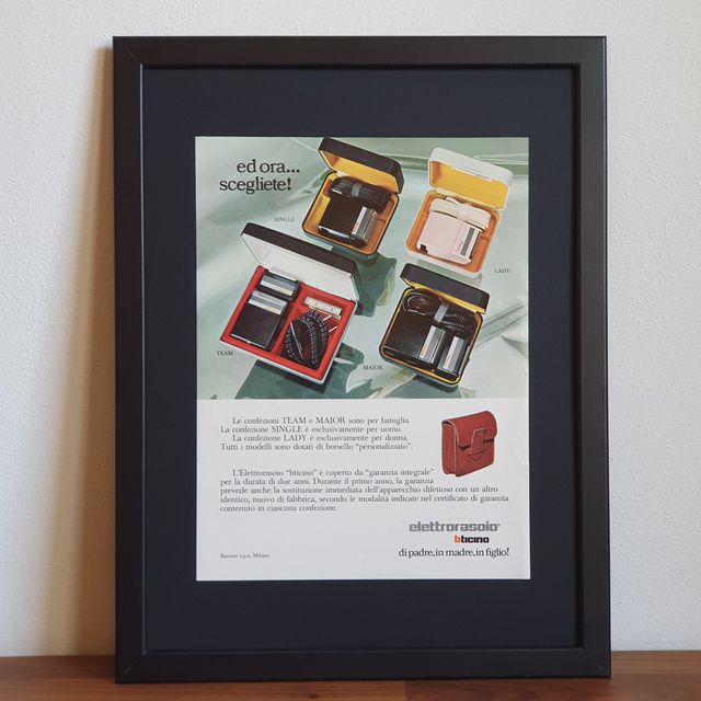 Pubblicità originale poster vintage BTicino 1974