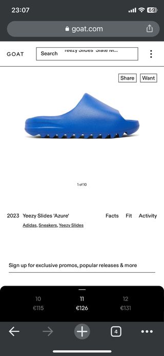YEEZY SLIDES AZURE
