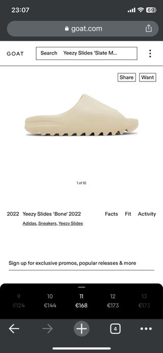 YEEZY SLIDES BONE