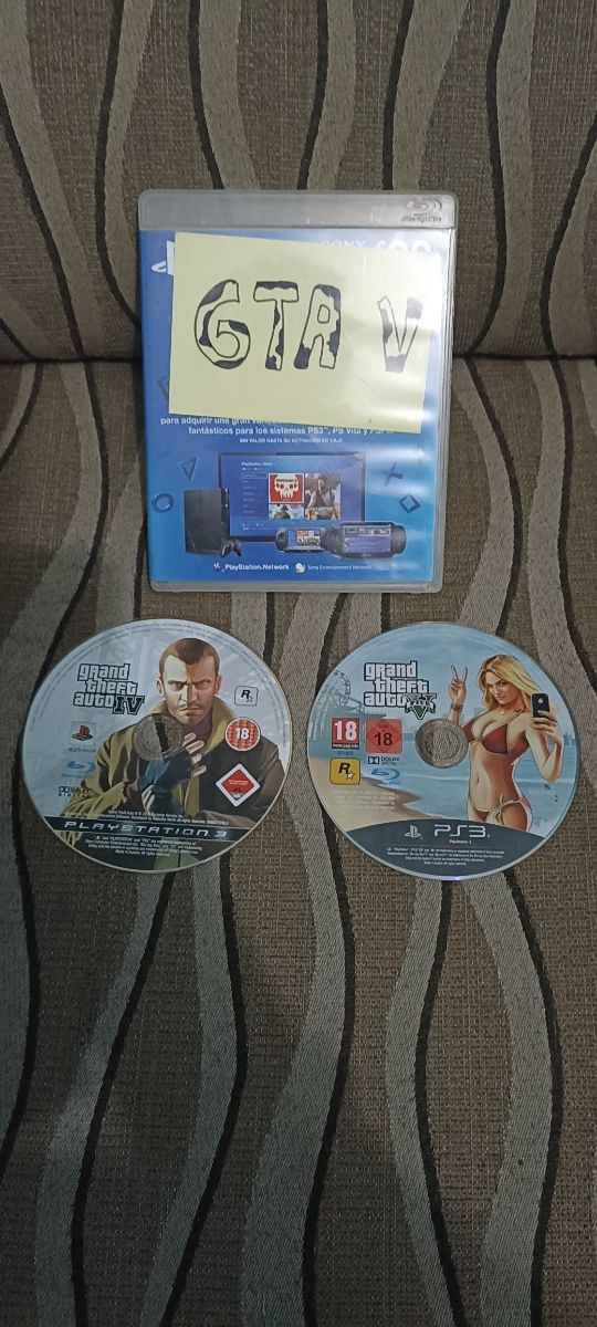 Imagen de GTA IV Y GTA V para PS3-sin sus cajas originales