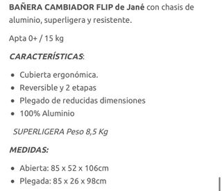 bañera bebe jane flip