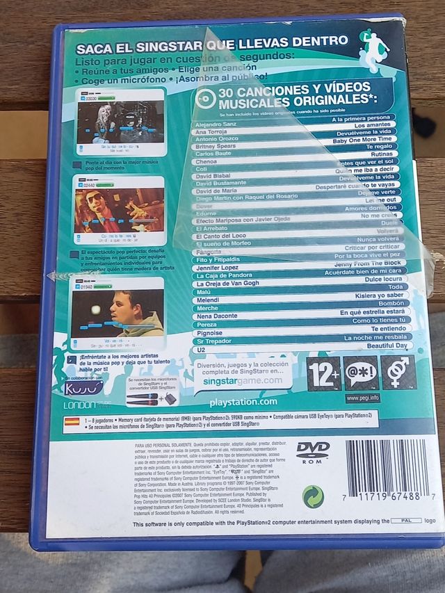 2 juegos singstar para playstation 2