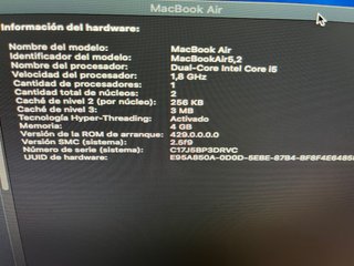 macbook air 13” mid 2012