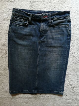 Falda tejana recta Tommy Hilfiger