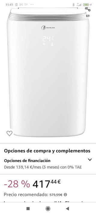 AIRE ACONDICIONADO PORTATIL CASI NUEVO