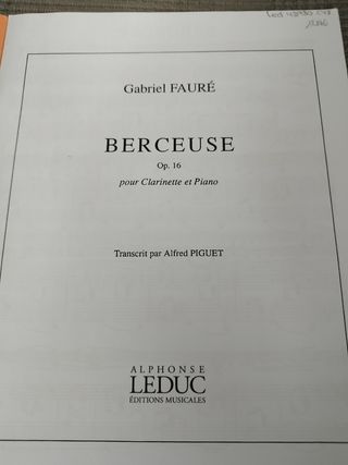 BERCEUSE. GABRIEL FAURÉ