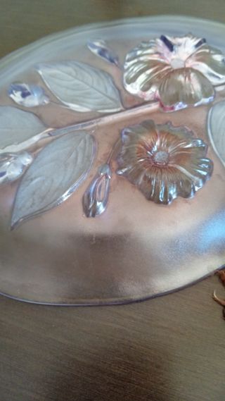 Frutero vajilla cristal hoja presentación