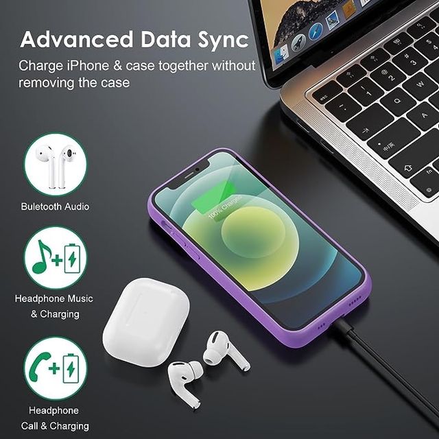 Copribatteria per iPhone 12/12 Pro, 10800 mAh SIGILLATO