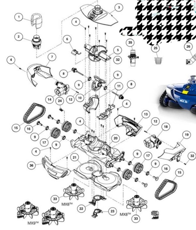 Piezas Zodiac MX 8 y MX 9