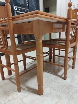 Mesa cocina roble 