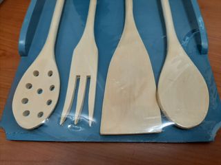 🟠 Set utensili legno da cucina