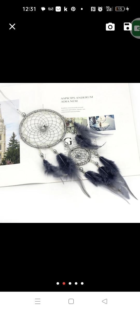 Atrapasueños con cristales grande