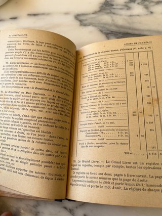 libro antiguo de contabilidad frances