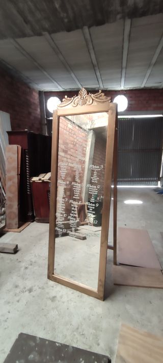 Espejo decorativo. Sitting planer. Boda