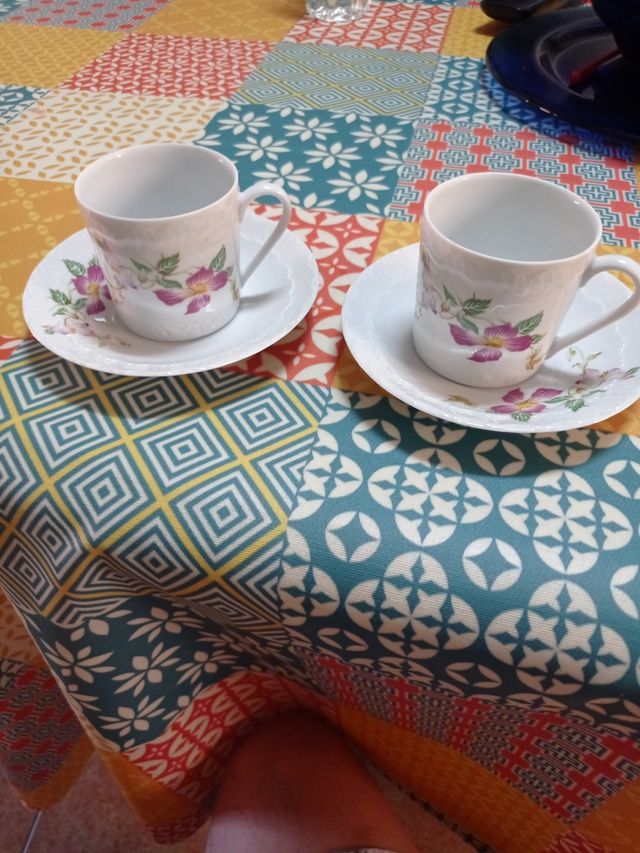 Duo tazas de café limoges