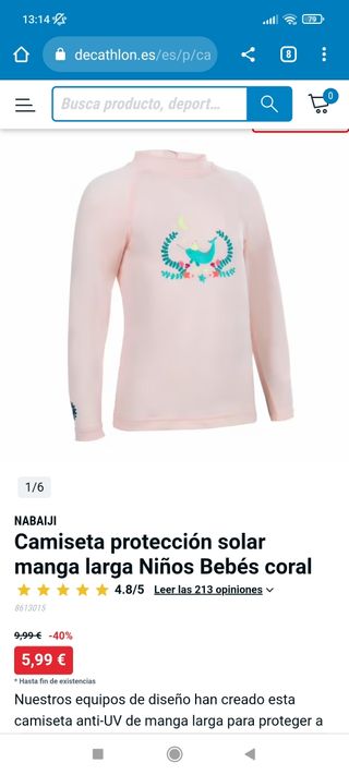 Camiseta solar bebe