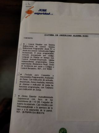 ALARMA BIDIRECCIONAL