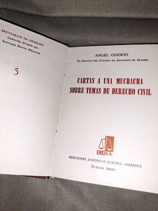 CARTAS A UNA MUCHACHA SOBRE TEMAS DE DERECHO CIVIL