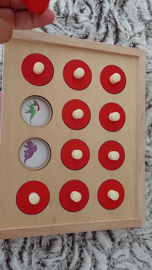 Juego memoria bebés niños inglés madera