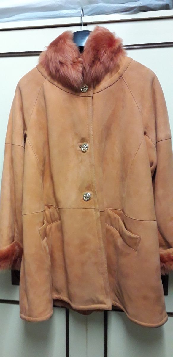 Sherling color arancio con pelliccia