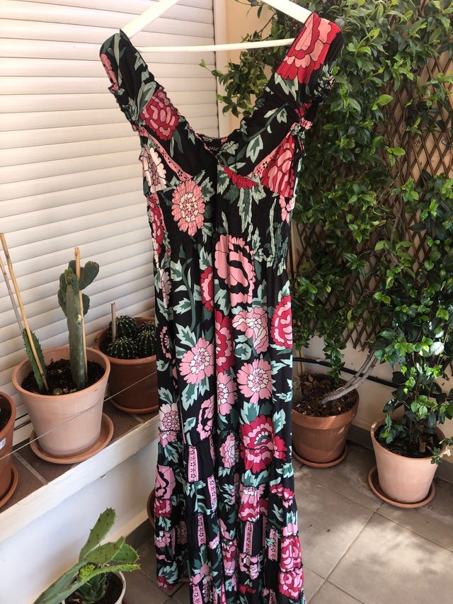 Vestido flores largo