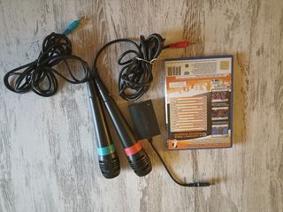 Micrófonos PS2+Converter+singstar