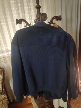 Cazadora Azul marino de cuero