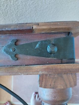 Mesa madera auxiliar vintage rústica