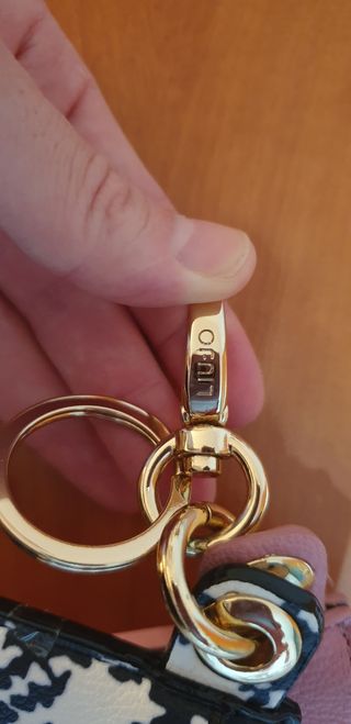 Llavero monedero rosa y cuadros Liu Jo