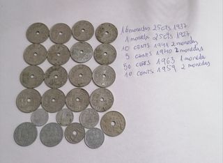 24 Monedas antiguas España.
