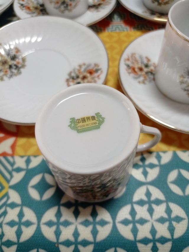 Juego de café de porcelana china.