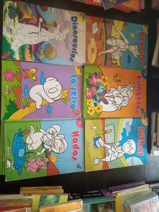 Lote de 6 cuadernos para colorear 