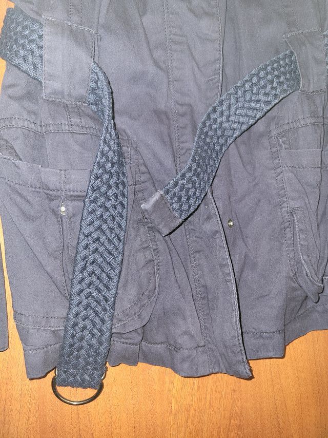 Chaqueta abrigo azul Mango