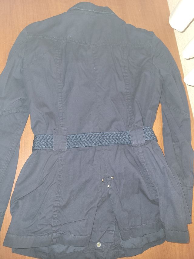 Chaqueta abrigo azul Mango