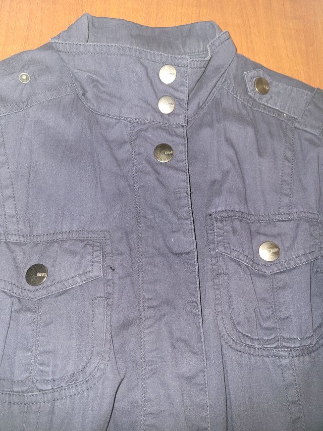 Chaqueta abrigo azul Mango