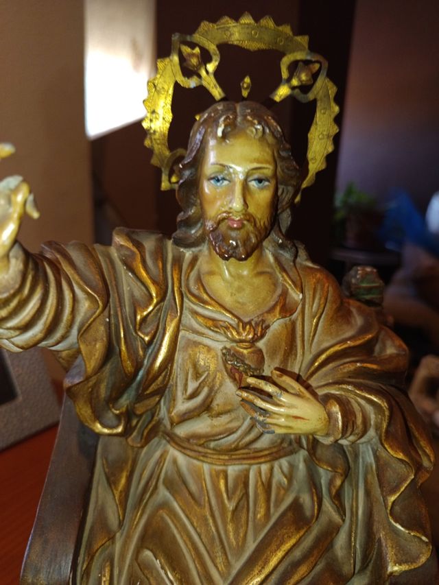 Figura cristo corazón de jesús. Años 20.