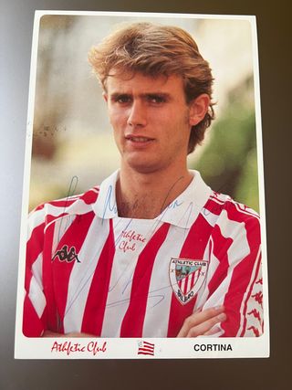 Postal con autógrafo Mikel Cortina (Athletic)
