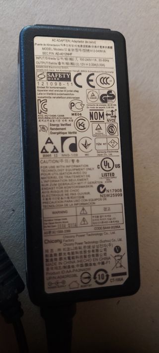 Cargador Samsung 12v 3.33A DC