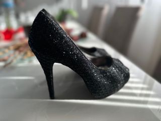 zapatos tacon negros fiesta plataforma