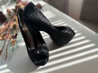 zapatos tacon negros fiesta plataforma