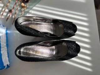 zapatos tacon negros fiesta plataforma