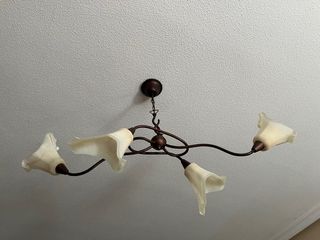 lamparas de salon forja