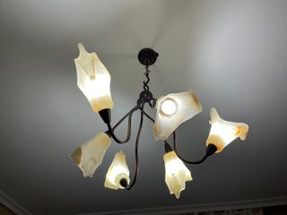 lamparas de salon forja