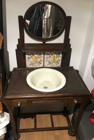 Mueble lavabo rústico antiguo