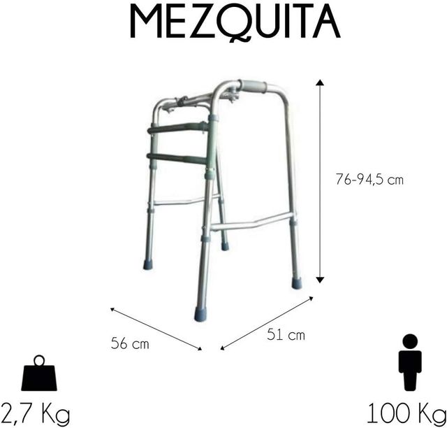 Andador ultraligero regulable y plegable