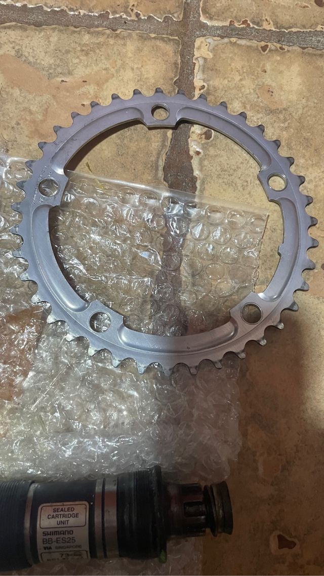 Conjunto bielas plato pedalier shimano 105 cassete